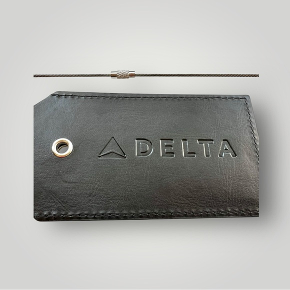 Delta Air Lines Official Luggage Tag Black Baggage Travel Skyteam New - Picture 8 of 14